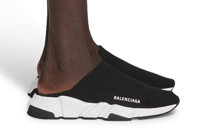 Balenciaga Speed Mule Black White Recycled Knit Demna Gvasalia Release Information Runner Footwear 