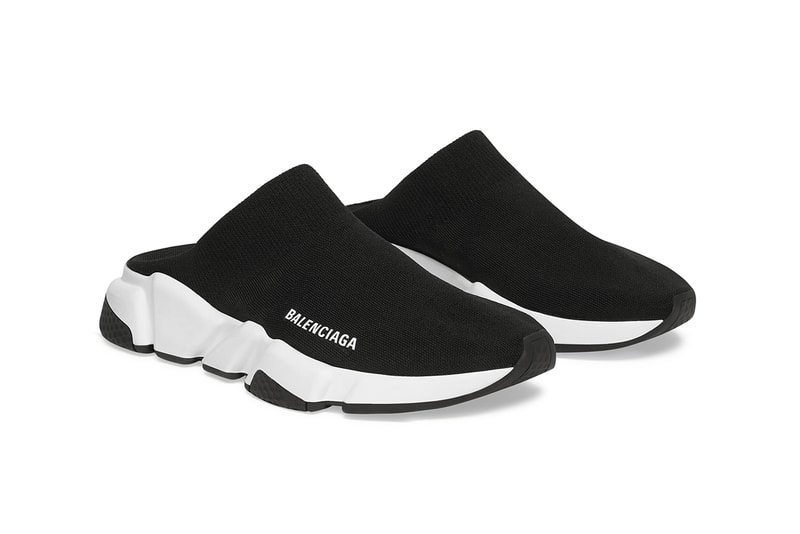 Balenciaga Speed Mule Black White Recycled Knit Demna Gvasalia Release Information Runner Footwear 