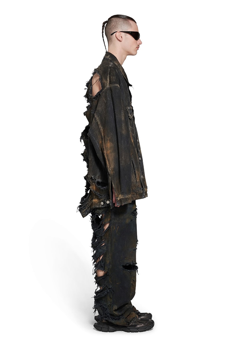 Balenciaga Summer 2023 The Mud Show Super Destroyed Baggy Denim Jeans Oversized Jacket Release Information Price