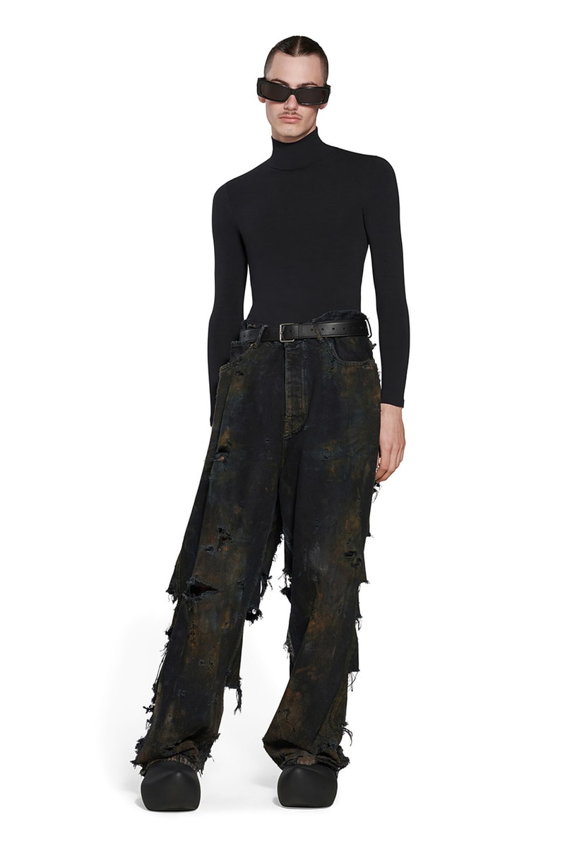 Balenciaga Summer 2023 The Mud Show Super Destroyed Baggy Denim Jeans Oversized Jacket Release Information Price
