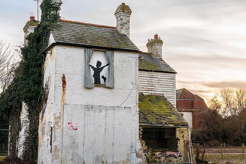 Banksy Morning is Broken Destroyed Herne Bay Kent