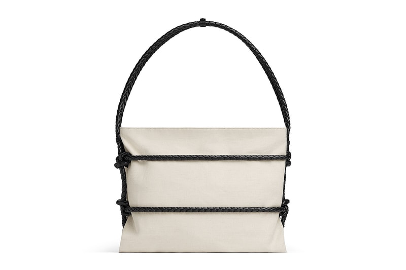 Bottega Veneta Quadronno Bag Intreccio Leather Weave Canvas Branded Accessories Matthieu Blazy