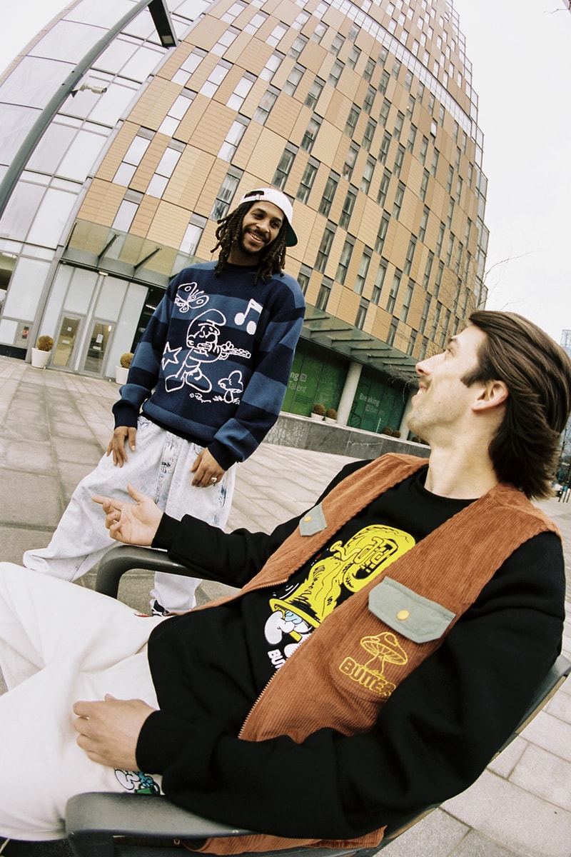 Butter Goods Enlists 'The Smurfs' for a Nostalgic Capsule collaboration cartoon australia brand 90s blue t-shirts sweaters graphics