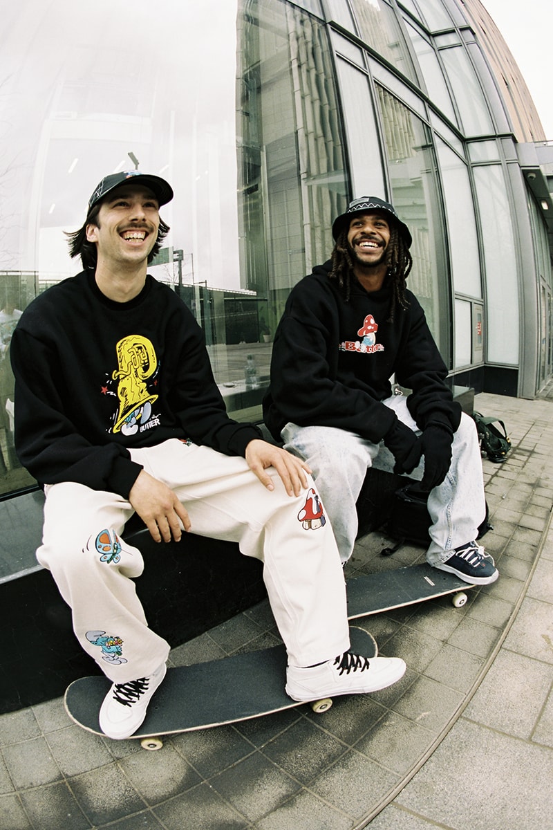 Butter Goods Enlists 'The Smurfs' for a Nostalgic Capsule collaboration cartoon australia brand 90s blue t-shirts sweaters graphics
