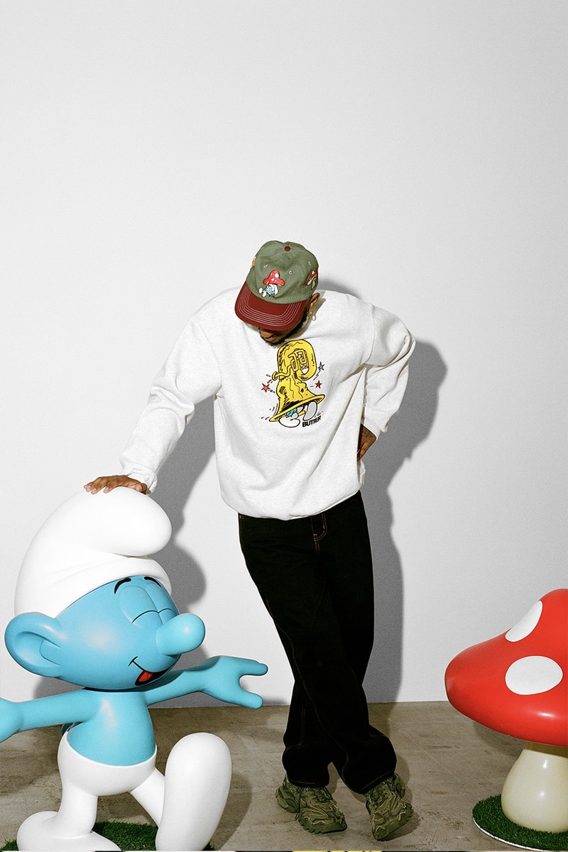 Butter Goods Enlists 'The Smurfs' for a Nostalgic Capsule collaboration cartoon australia brand 90s blue t-shirts sweaters graphics