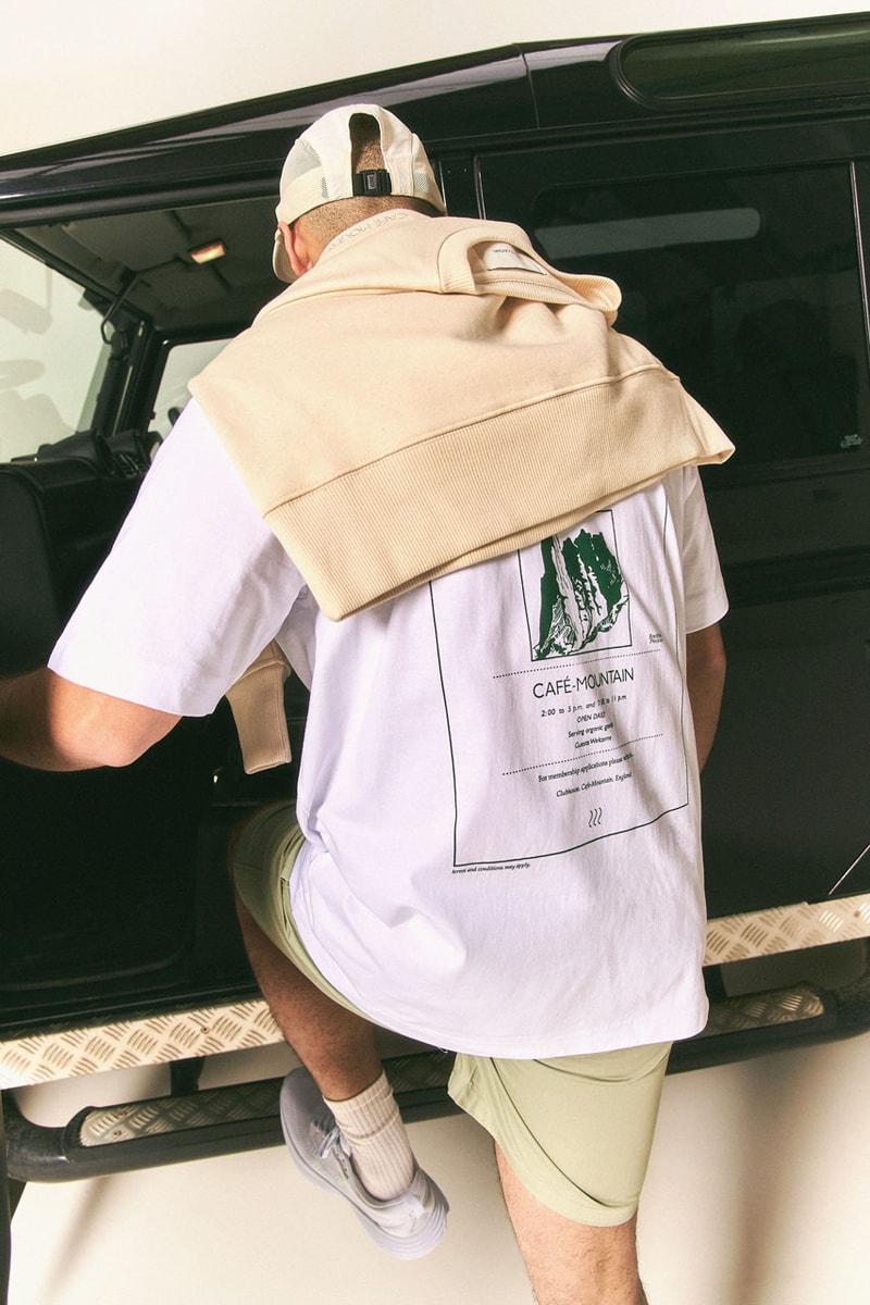 Café-Mountain Spring Summer 2023 Contemporary Fashion UK England Outdoors Inner City Bag T-shirt