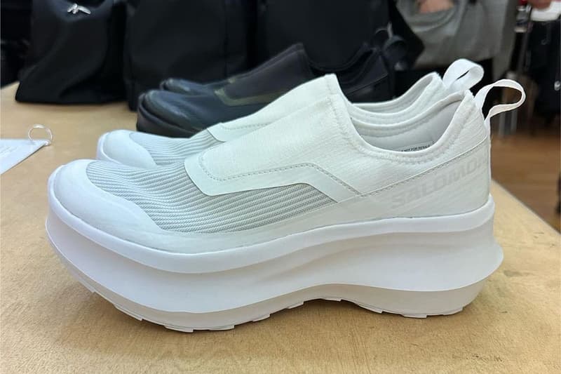 COMME des GARÇONS Salomon FW23 footwear sneakers white black laceless release info date price