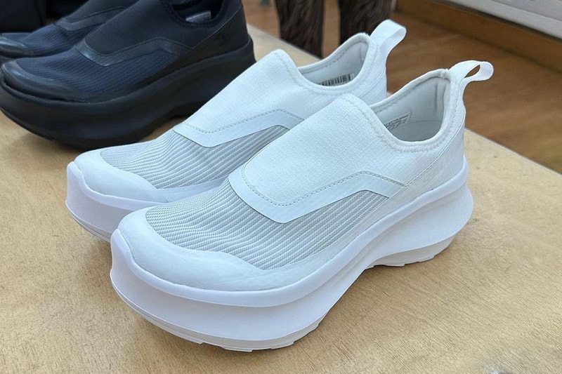 COMME des GARÇONS Salomon FW23 footwear sneakers white black laceless release info date price