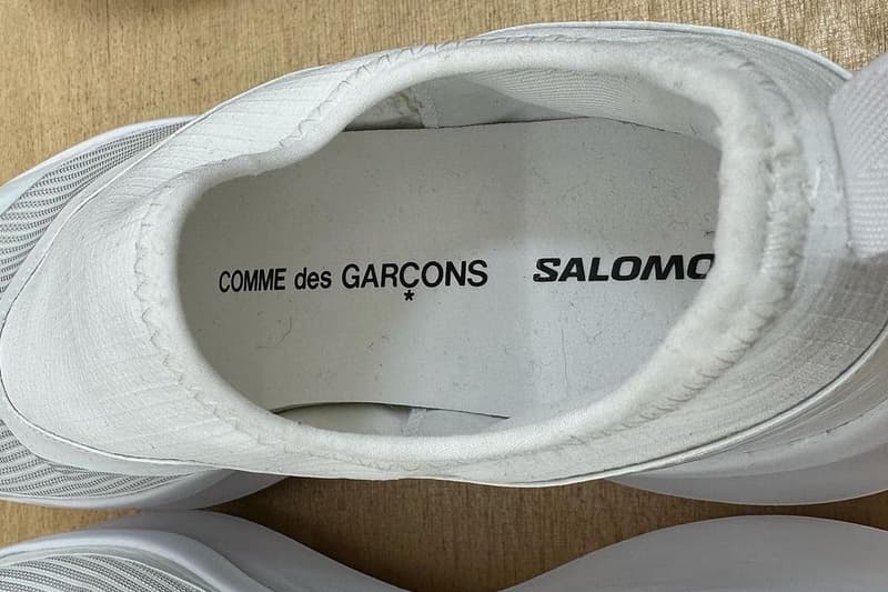 COMME des GARÇONS Salomon FW23 footwear sneakers white black laceless release info date price