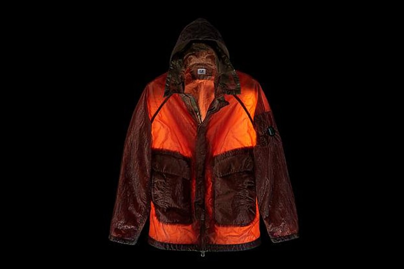 CP Company Kan-D K clear a chronic nylon dyed yarn turqoise bright orange military greeen detachable hood release info date price