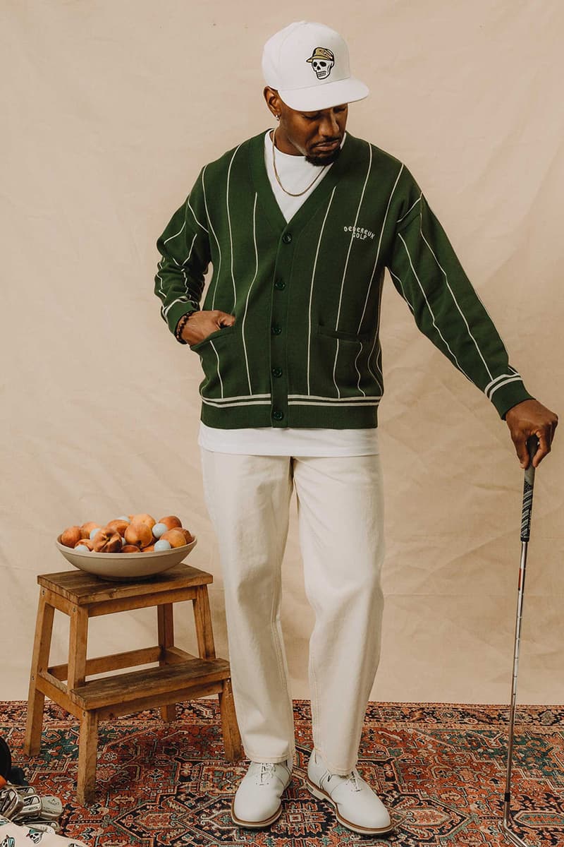 devereux golf peachy collection augusta georgia masters tournament green yellow shirts cardigan polo hat accessories