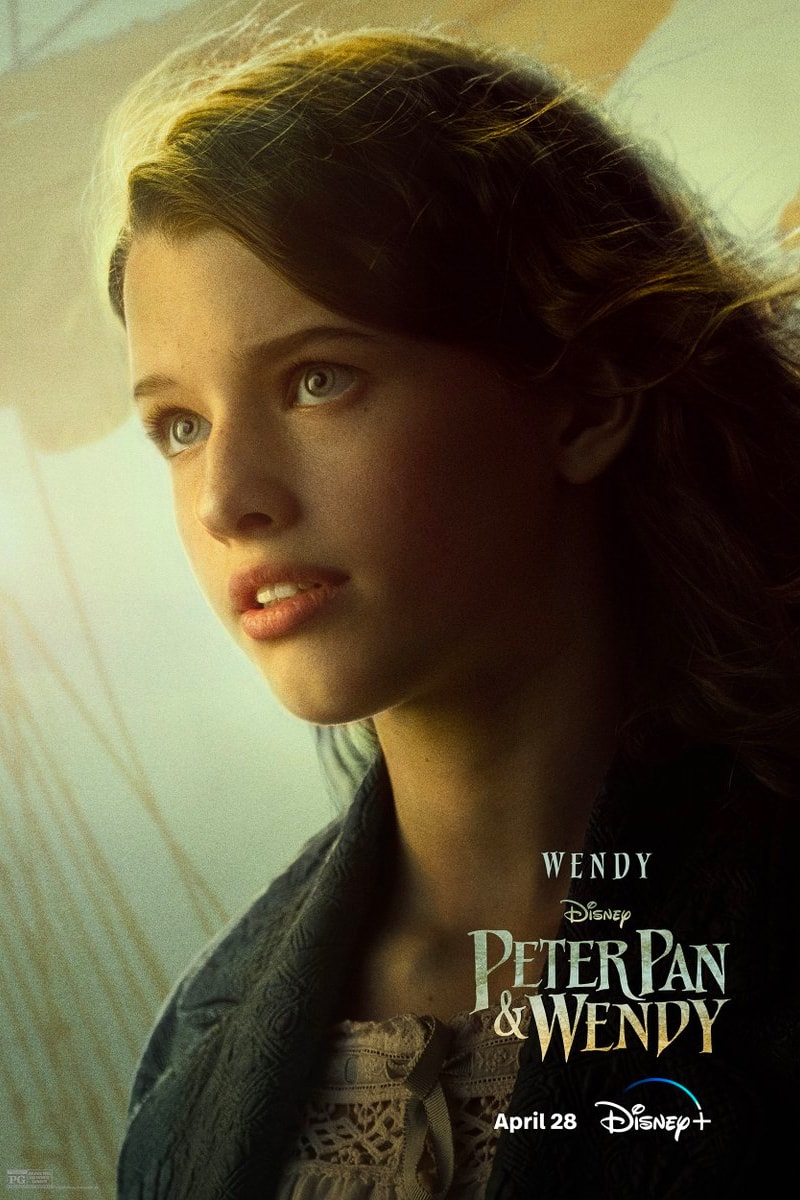 Disney+ Gives First Look at Live-Action 'Peter Pan and Wendy' Through Film Posters captain hook alexander moloney jude law milla jovovich