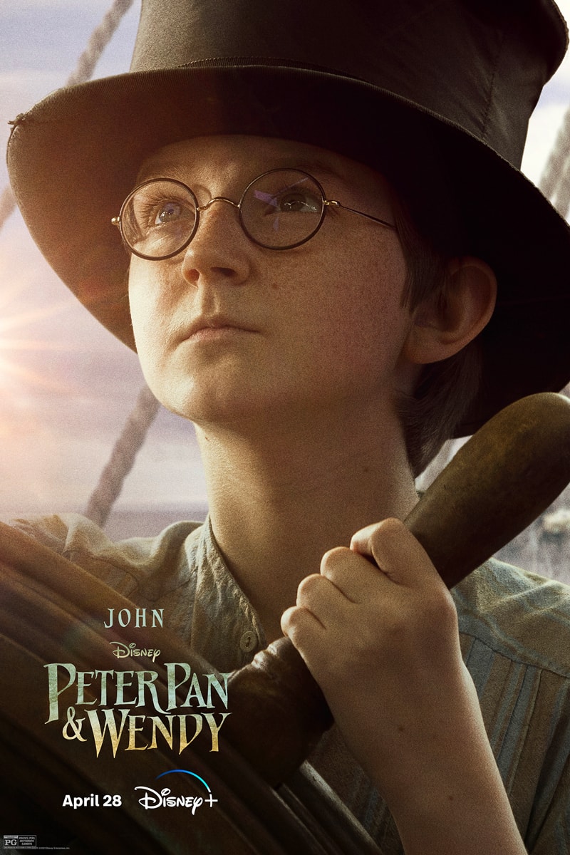 Disney+ Gives First Look at Live-Action 'Peter Pan and Wendy' Through Film Posters captain hook alexander moloney jude law milla jovovich