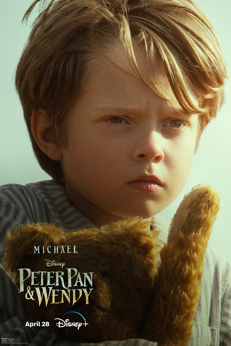 Disney+ Gives First Look at Live-Action 'Peter Pan and Wendy' Through Film Posters captain hook alexander moloney jude law milla jovovich