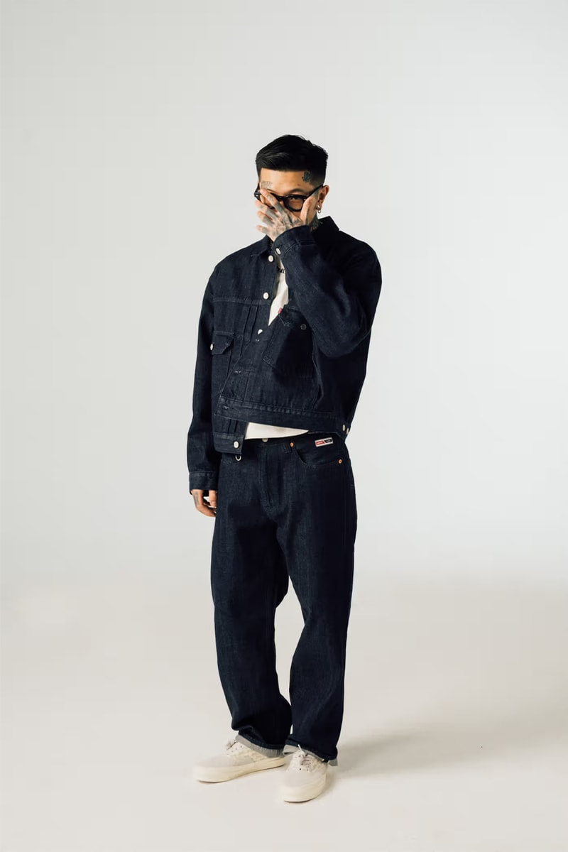 DOE Levis collaboration denim romantic shanghai type II trucker jacket baggy jeans 5 pkt release info date price