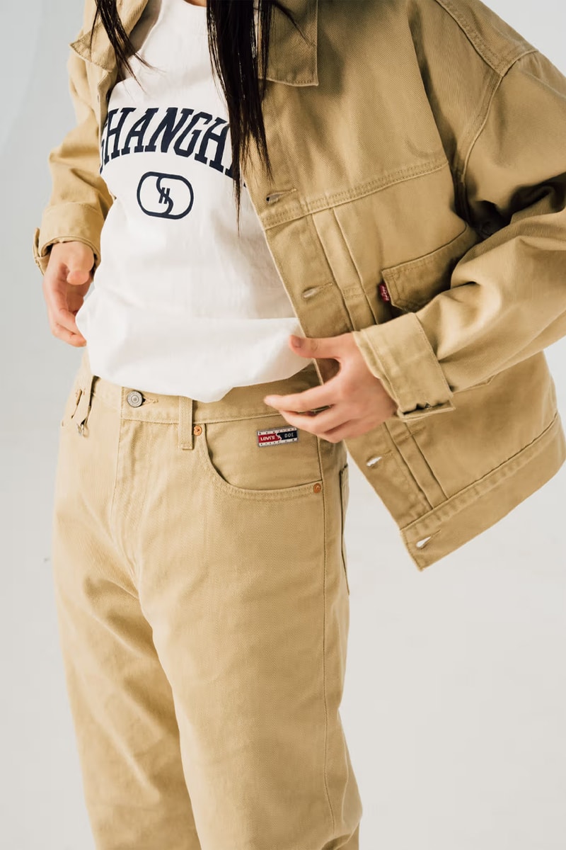 DOE Levis collaboration denim romantic shanghai type II trucker jacket baggy jeans 5 pkt release info date price