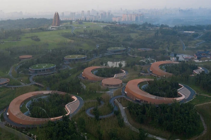 EID  panda pavilion chengdu research center ring shaped china arch exiust atelier ping jiang opening news info