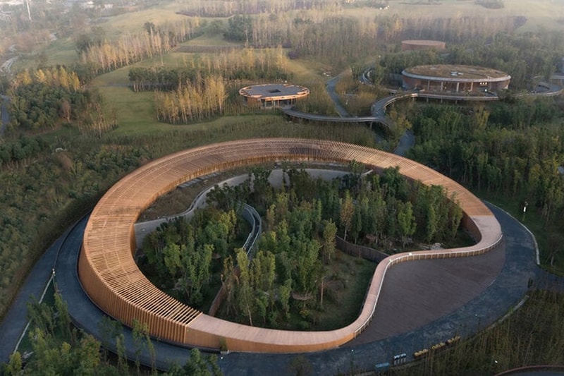 EID  panda pavilion chengdu research center ring shaped china arch exiust atelier ping jiang opening news info