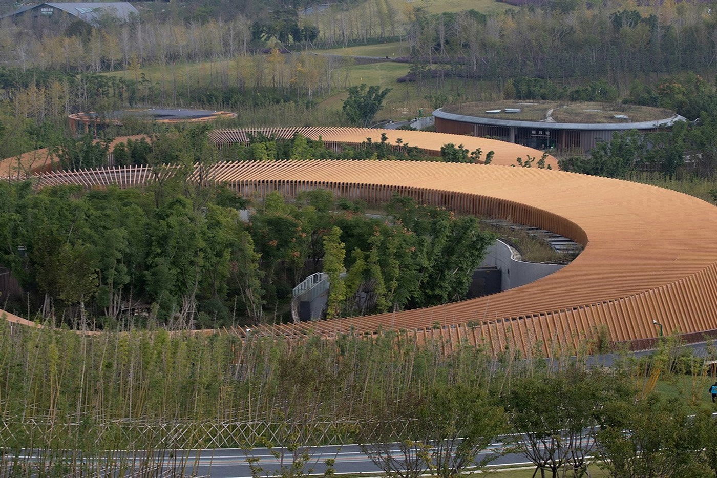EID  panda pavilion chengdu research center ring shaped china arch exiust atelier ping jiang opening news info