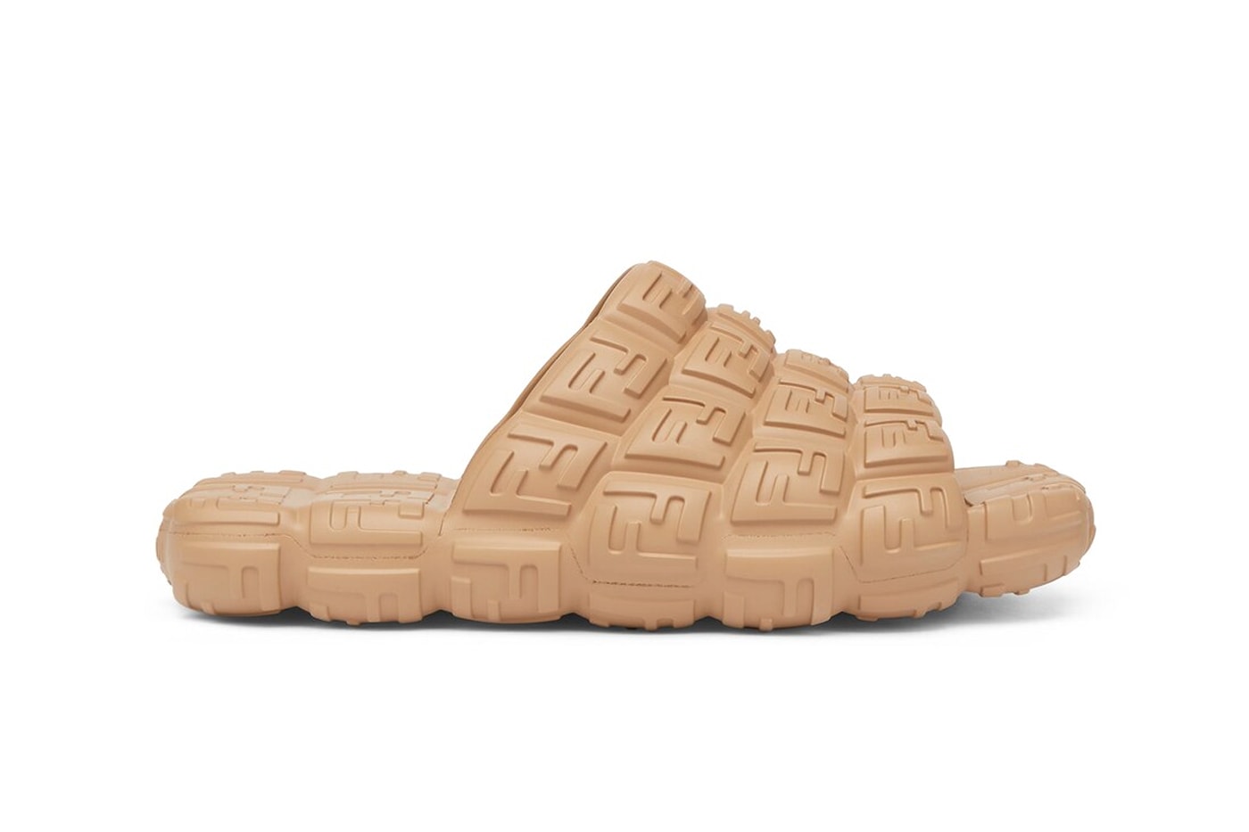 Fendi's New Slides Are Equivalent To Walking on Clouds beige orange black summer shoes luxury italian plastic adidas slides alternatives beach