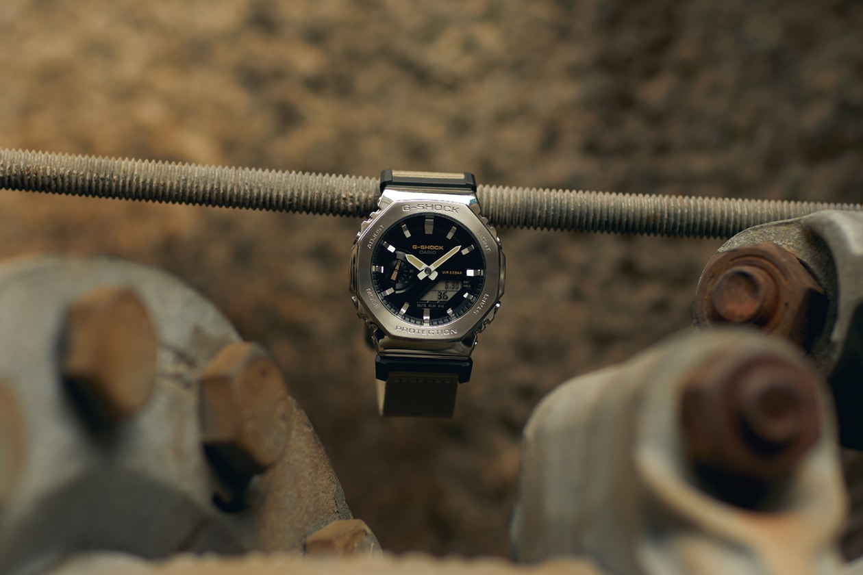 Gショックからメタルとクロスバンドを組み合わせた新たなGM-2100コレクションがリリース G-SHOCK Launches Metal-Clad GM-2100 Series Lookbook Watches Specs GM-2100C-5A GM-2100CB-1A GM-2100CB-3A