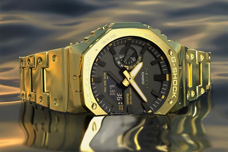 g shock full gold metal 2100 GMB2100GD 9A watch timepiece 
