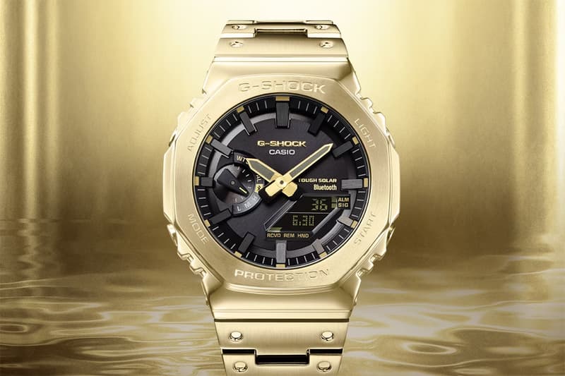 g shock full gold metal 2100 GMB2100GD 9A watch timepiece 