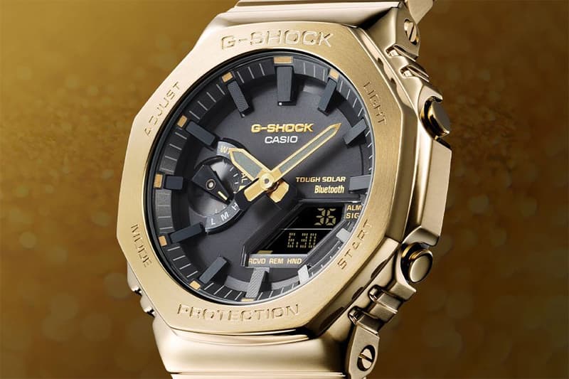 g shock full gold metal 2100 GMB2100GD 9A watch timepiece 