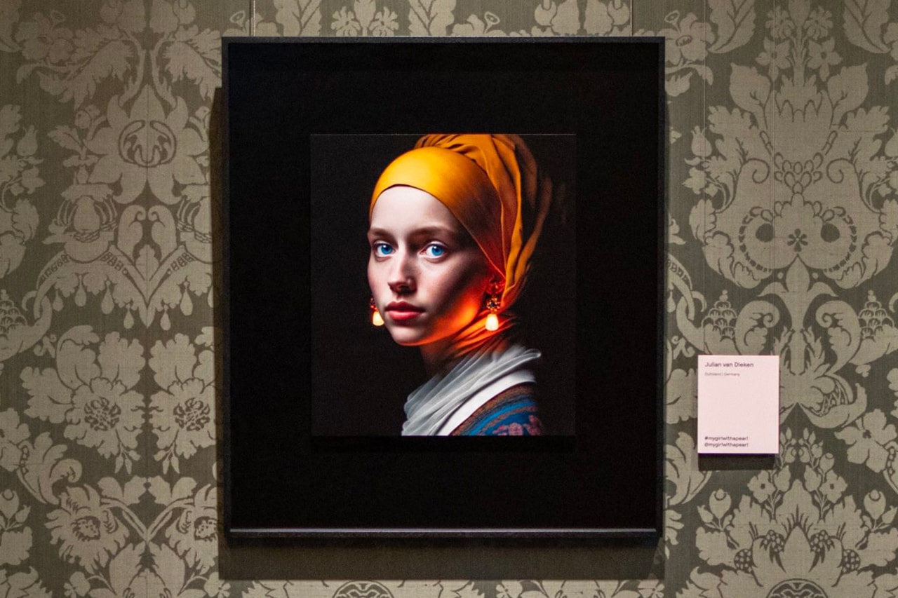 Girl with Pearl Earrings AI Midjourney Mauritshuis