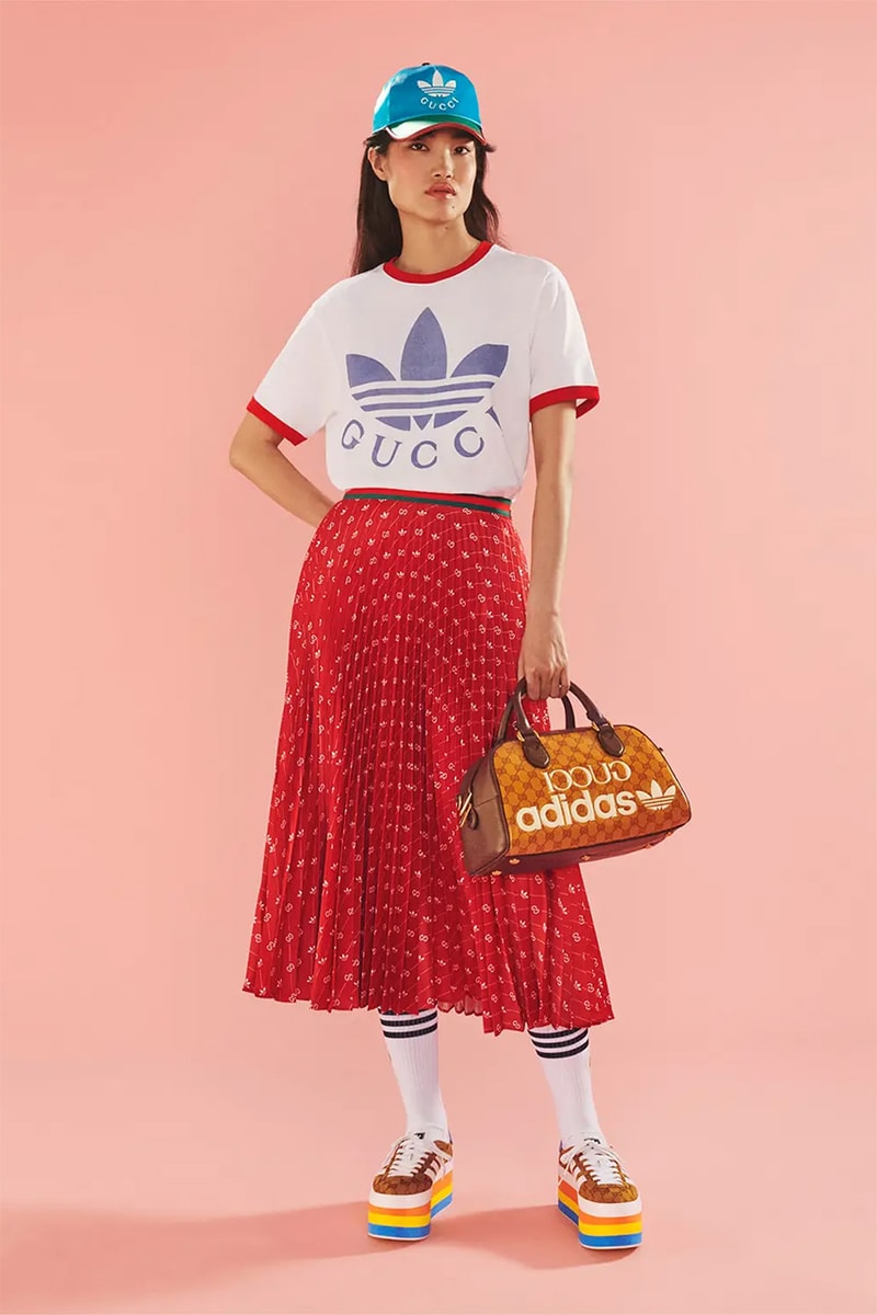 adidas gucci zx8000 gazelle apparel ss23 tracksuits bucket hats shorts jackets tees monogram release date info store list buying guide photos price 