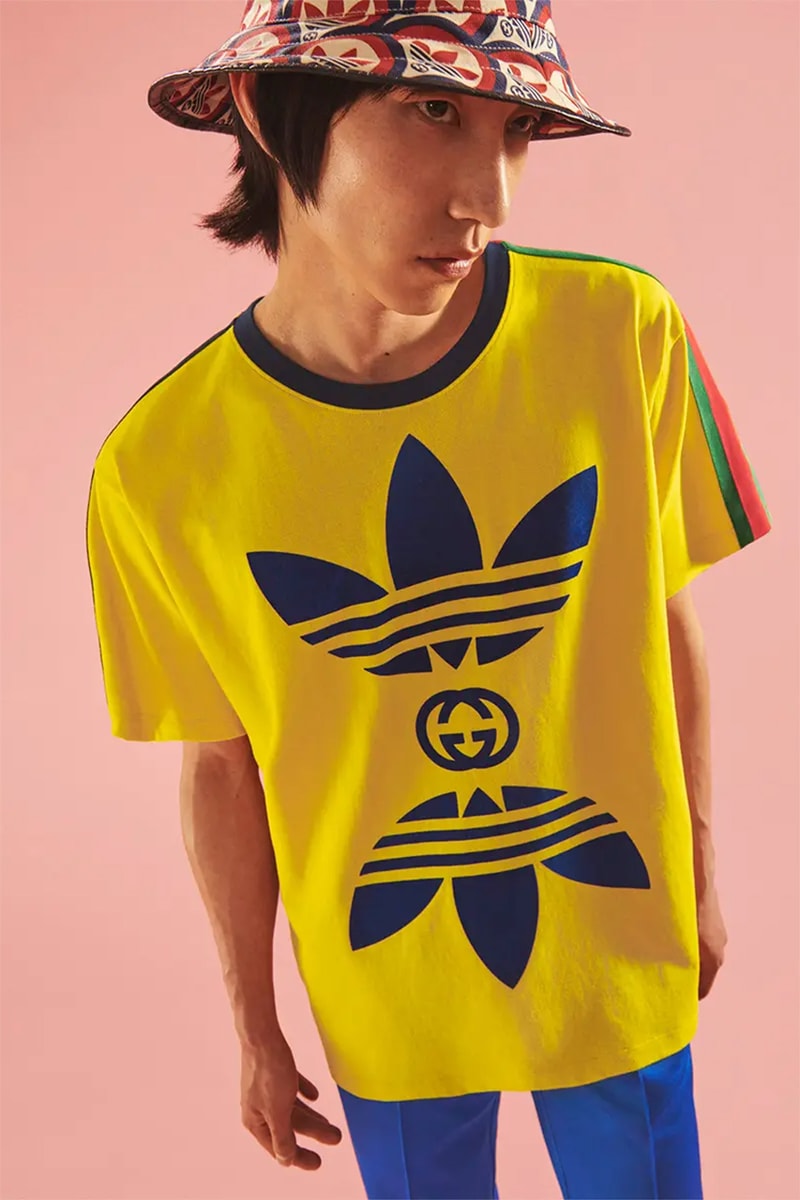 adidas gucci zx8000 gazelle apparel ss23 tracksuits bucket hats shorts jackets tees monogram release date info store list buying guide photos price 