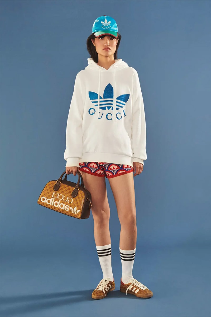 adidas gucci zx8000 gazelle apparel ss23 tracksuits bucket hats shorts jackets tees monogram release date info store list buying guide photos price 