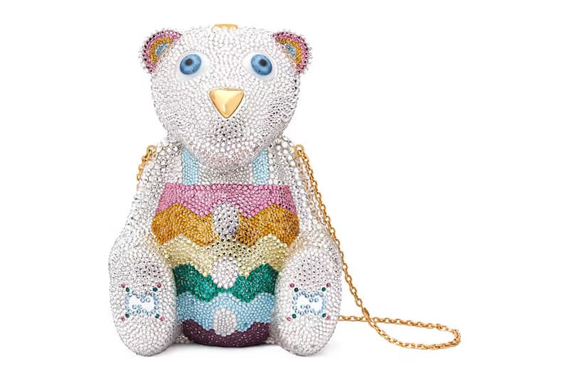 Gucci Teddy bear-shaped shoulder bag GG Brass Silver Crystal Rhinestoned Alessandro Michele £35,130 GBP Release Information