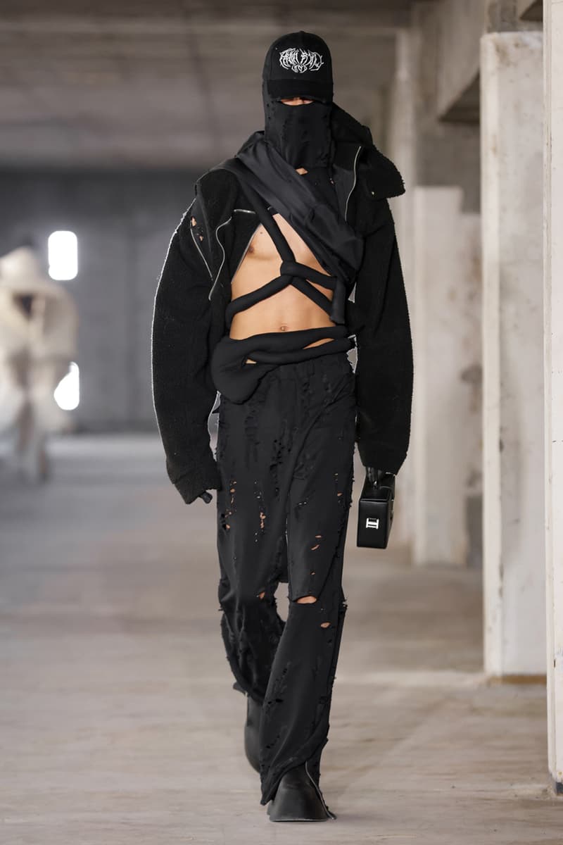 HELIOT EMIL Fall Winter 2023 Connected Forms Julius Victor Juul Danish Brand Paris Fashion Week FW23 Runway Show Collection Fire Model