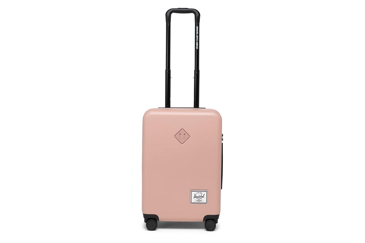 Herschel Releases Heritage Inspired Luggage Capsule carry on trunk suitcase black pink yellow blue gray 