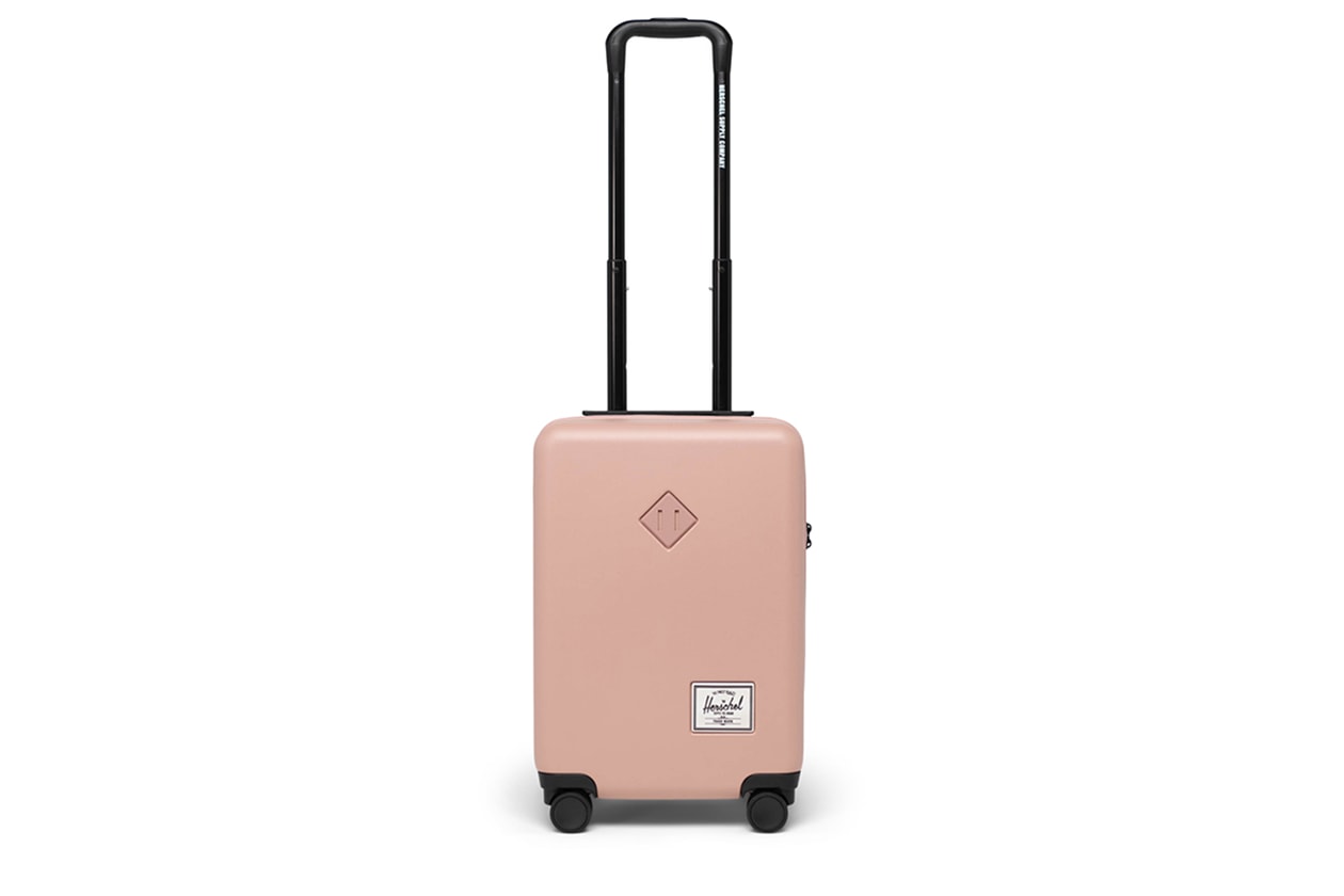 Herschel Releases Heritage Inspired Luggage Capsule carry on trunk suitcase black pink yellow blue gray 