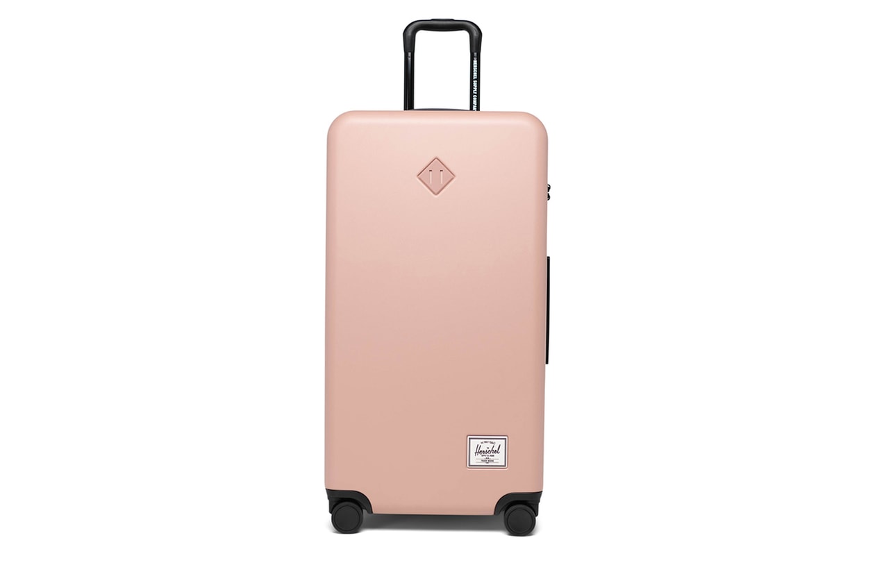 Herschel Releases Heritage Inspired Luggage Capsule carry on trunk suitcase black pink yellow blue gray 