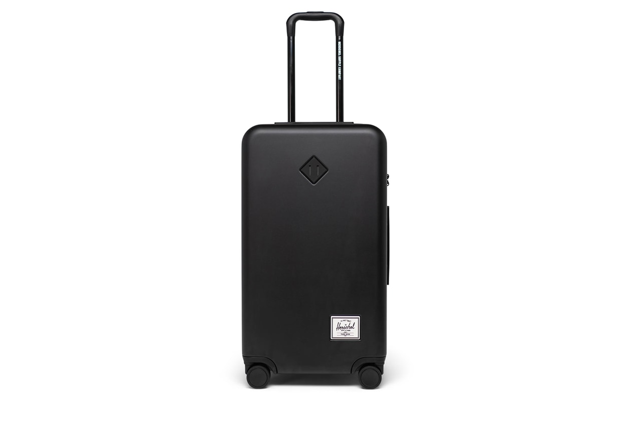 Herschel Releases Heritage Inspired Luggage Capsule carry on trunk suitcase black pink yellow blue gray 