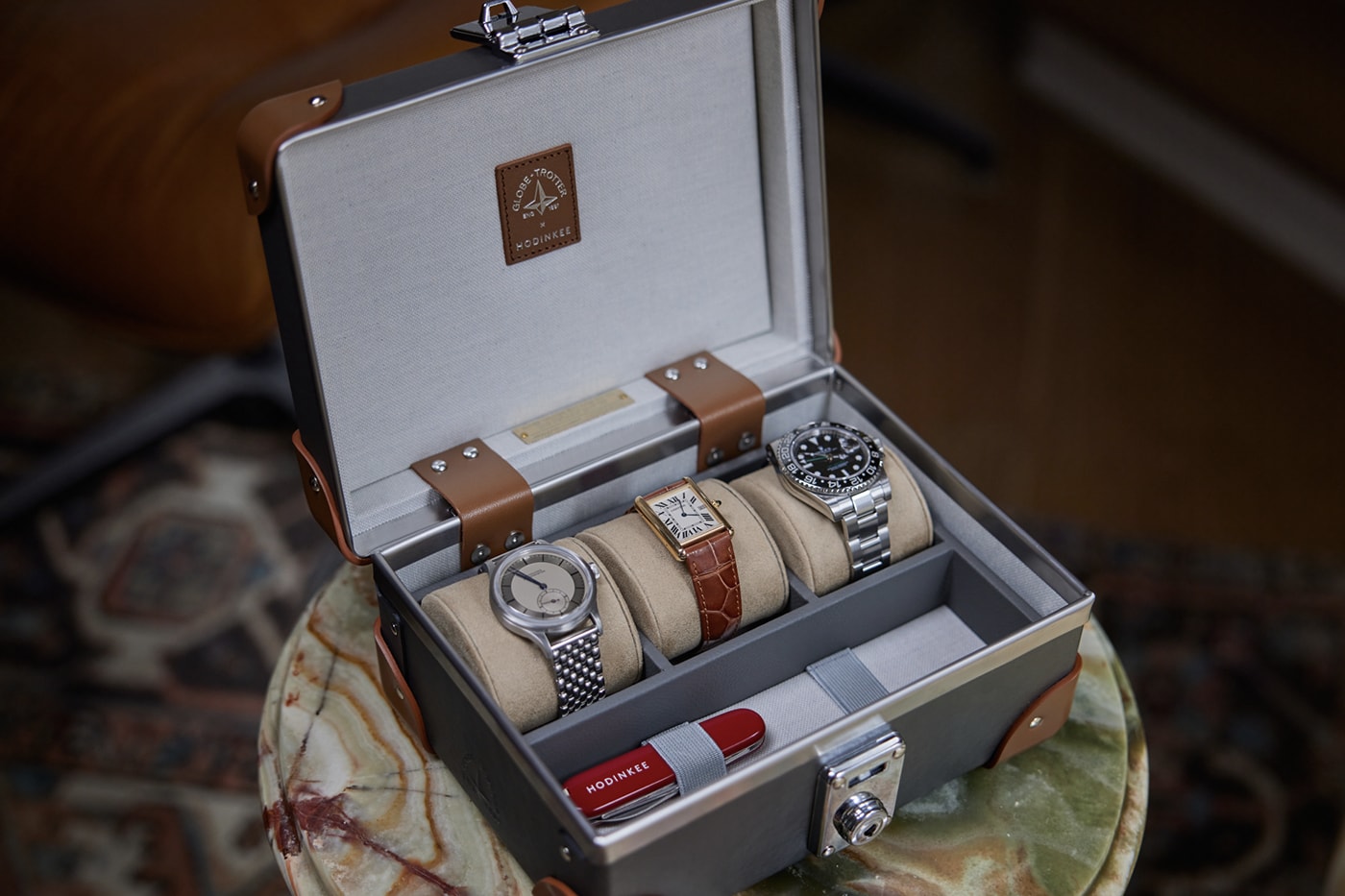 Hodinkee x Globe-Trotter Second Watch CaseCollaboration Release Info