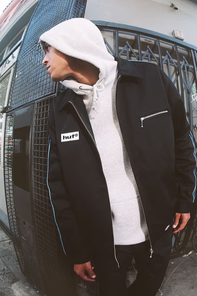 HUF Dickies collab keith hufnagel 90s eisenhower jacket track release info date price