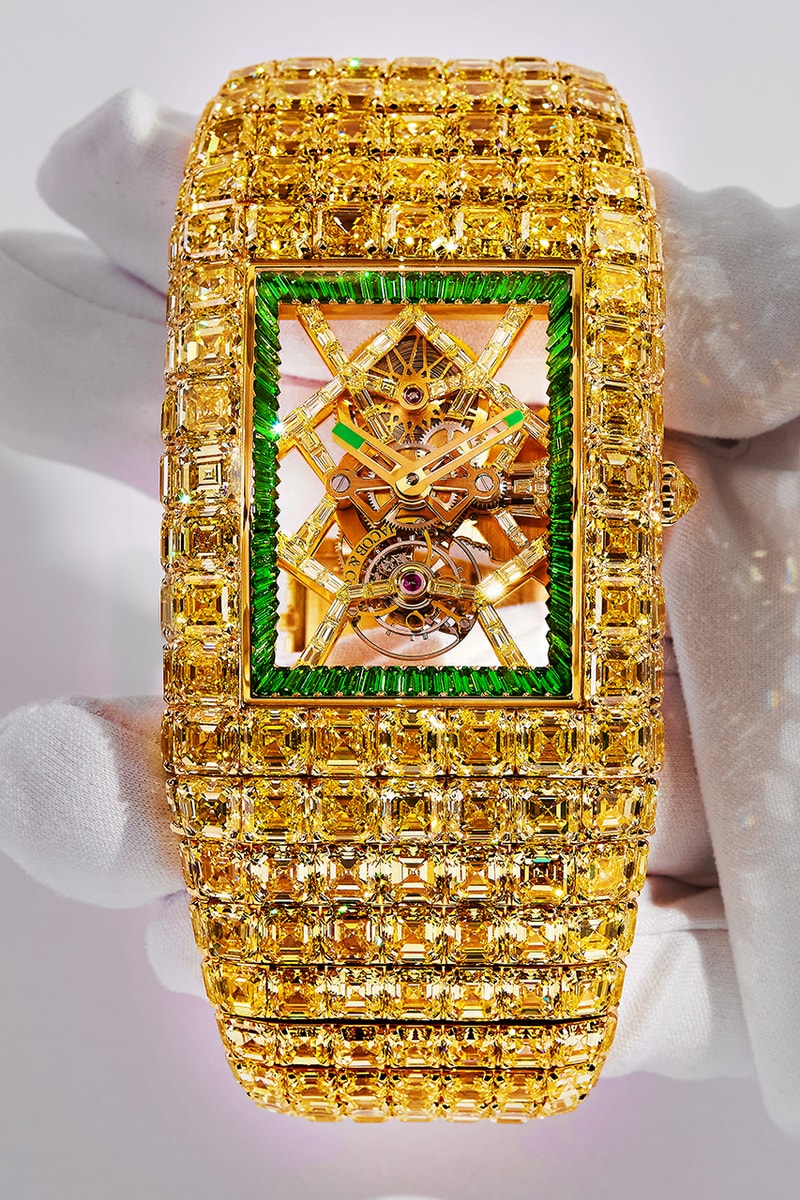 Jacob & Co. Billionaire Timeless Treasure $20,000,000 USD $20M Watch Timepiece Diamonds Yellow Baguette Rare Expensive 
