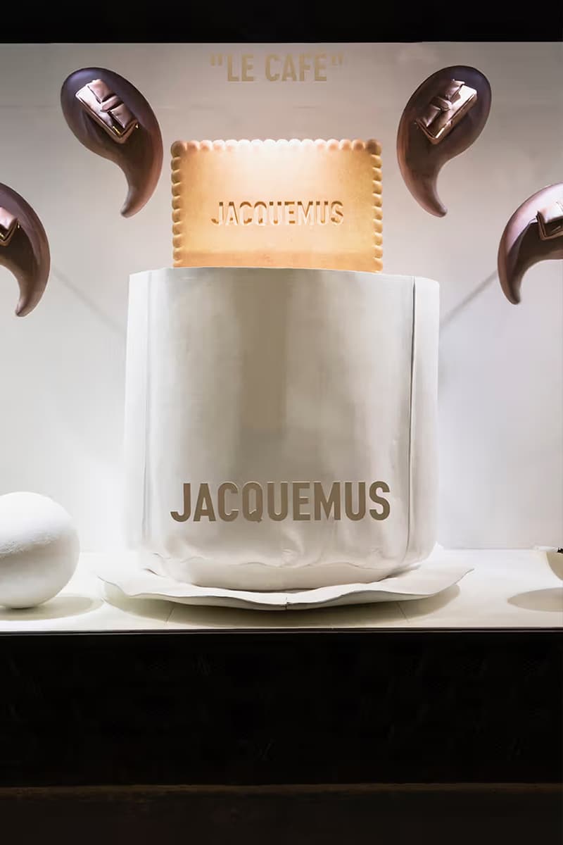 Closer Look at Jacquemus Pop-Up at the Galeries Lafayette in Paris simon porte jacquemus laundromta toaster photo booth flowers coffee