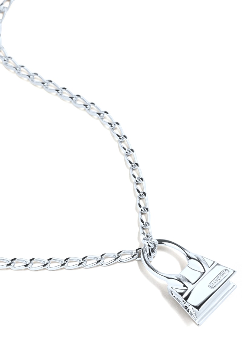 Jacquemus Le Chiquito Fall 2022 "Le Papier" Necklace Pendant Charm Simone Porte Jacquemus Silver Plated Brass Accessories 