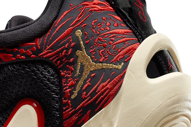 Official Look at Jordan Tatum 1 "Zoo" DX5572-001 Release Info Black/Metallic Gold-University Red-Beach nba basketball shoes sneakers jayson tatum deuce boston celtics april release date spring 2023 nike swoosh