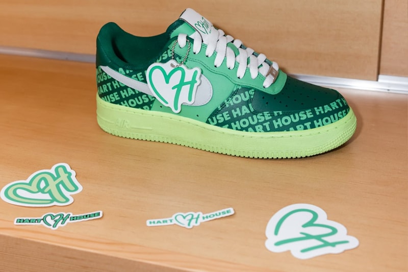 Kevin Hart Hart House raffle Nike Air Force 1 custom charity paris jordan green 750 usd inner city arts staff release info date priice 