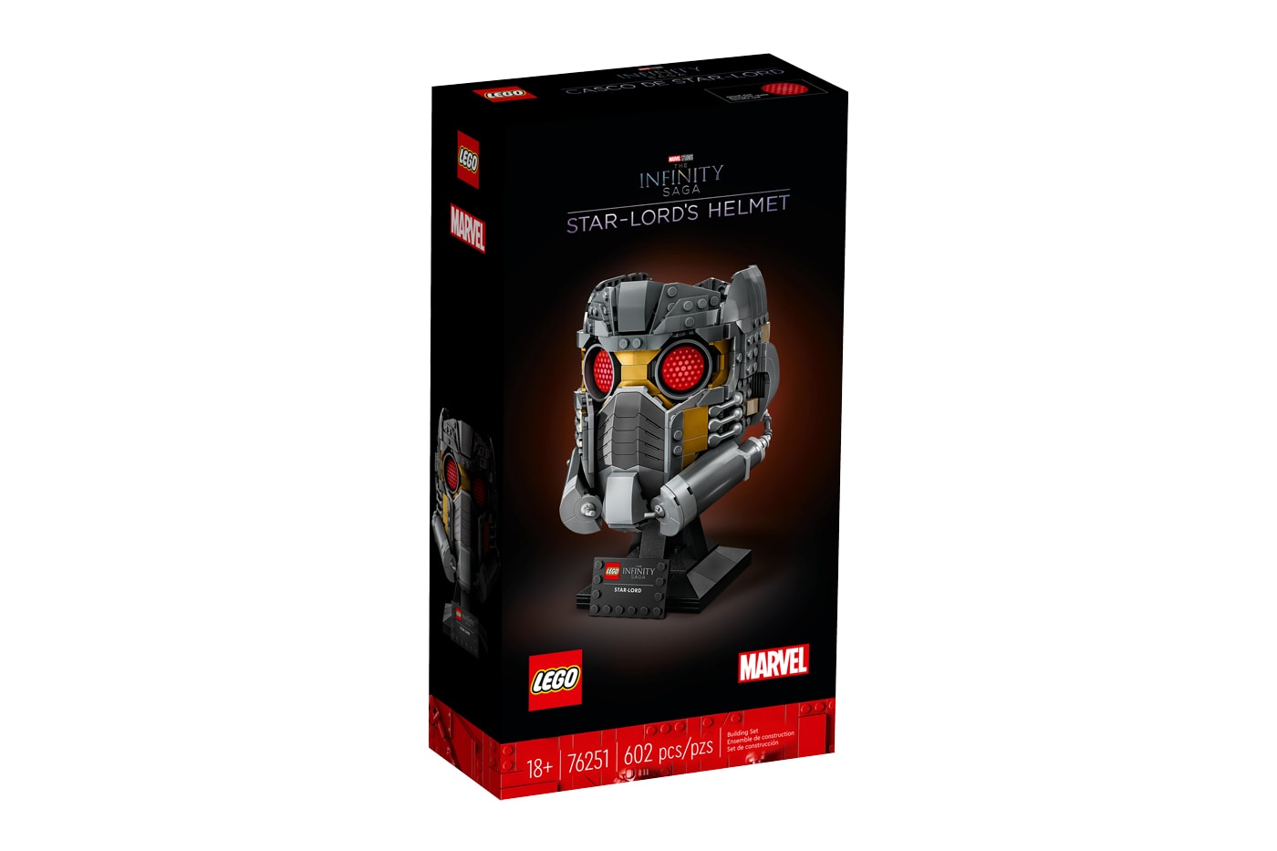 lego star lord helmet marvel guardians of the galaxy build nameplate 76251 release info
