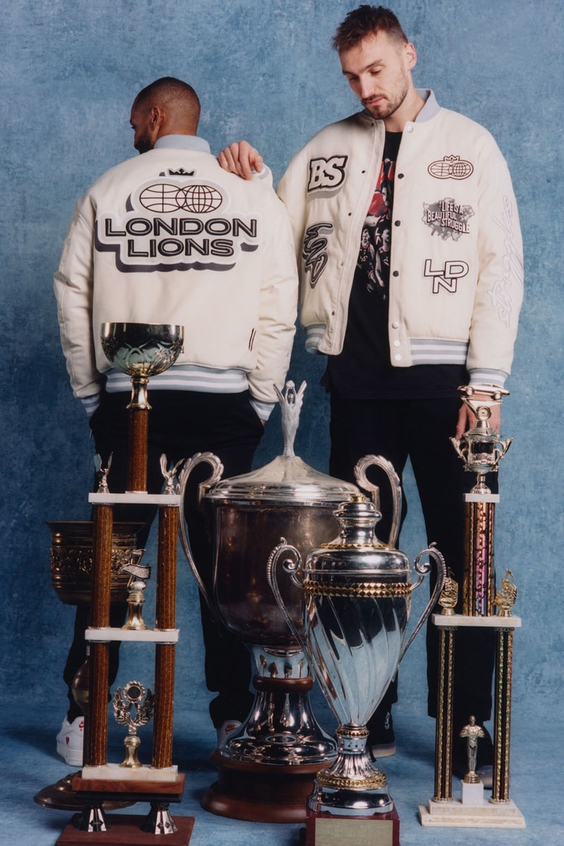 The London Lions Beautiful Struggles Collaboration Euro Varsity Jacket Danny Williams Basketball Football Soccer Sports 