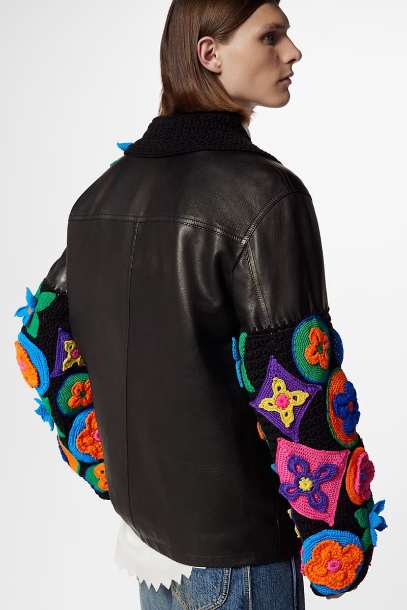 louis vuitton lewis virgil abloh ss23 collection crochet leather jacket overshirt made to order info pricing where to buy