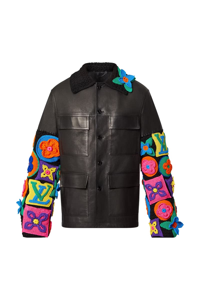 louis vuitton lewis virgil abloh ss23 collection crochet leather jacket overshirt made to order info pricing where to buy
