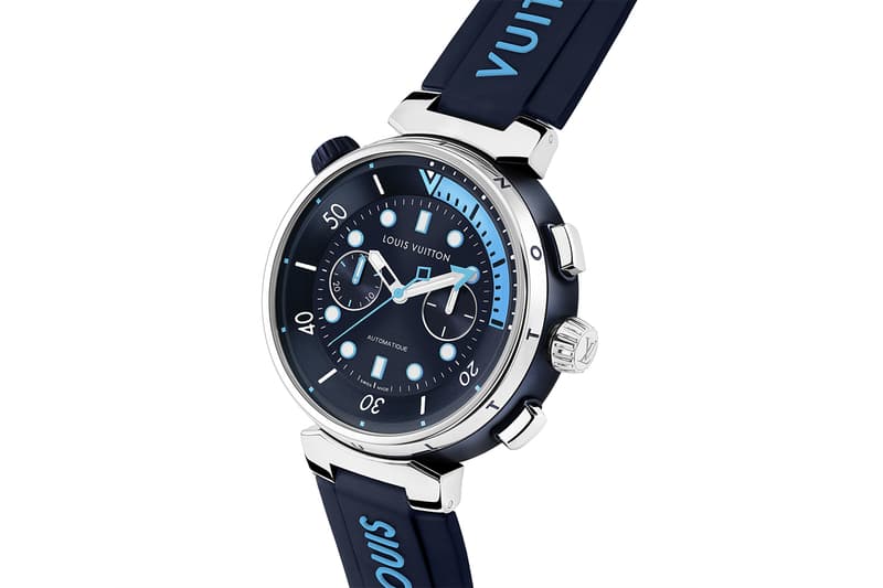 Louis Vuitton Tambour Street Diver Chronograph Skyline Blue Neon Black Release Info